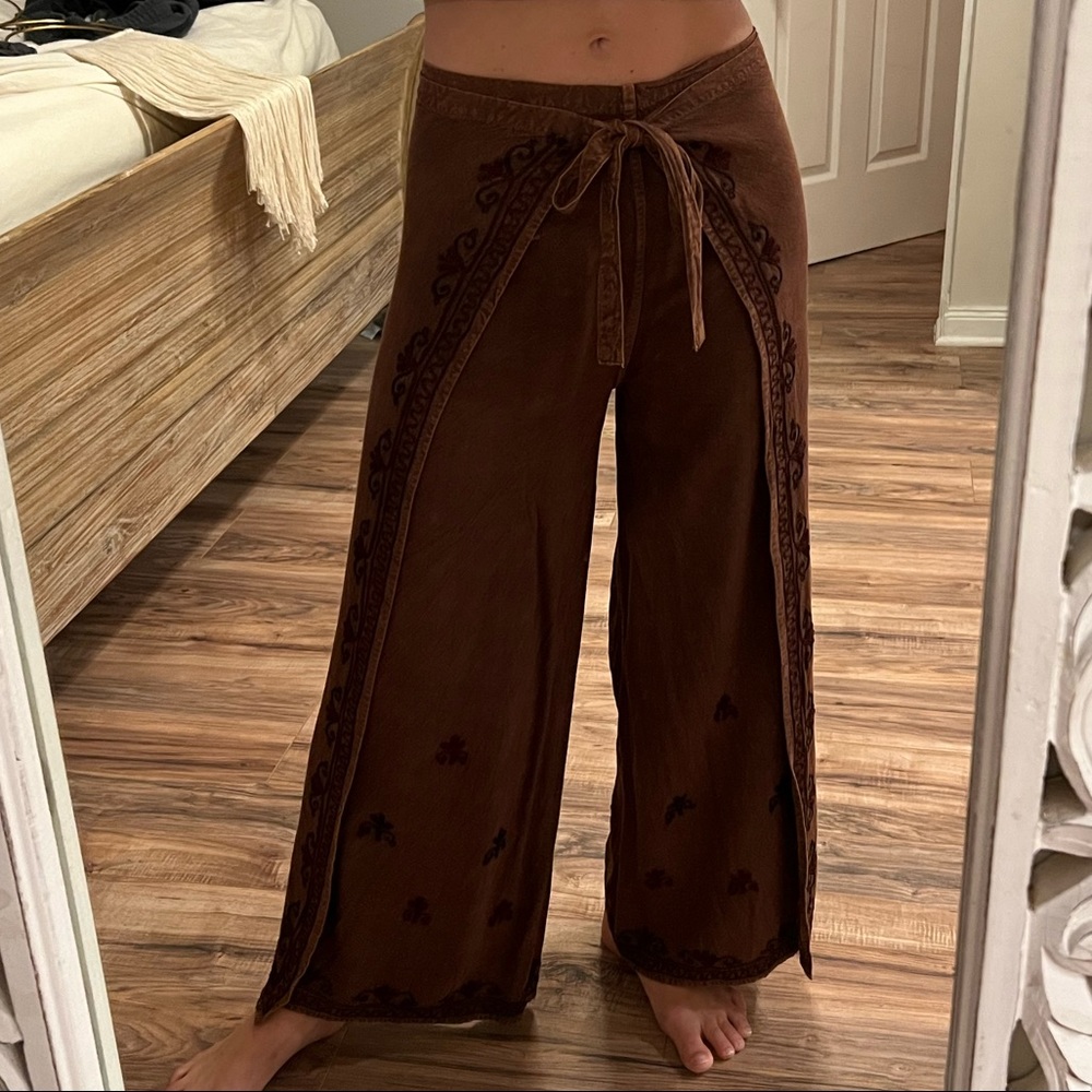 Geeta wrap tie pants